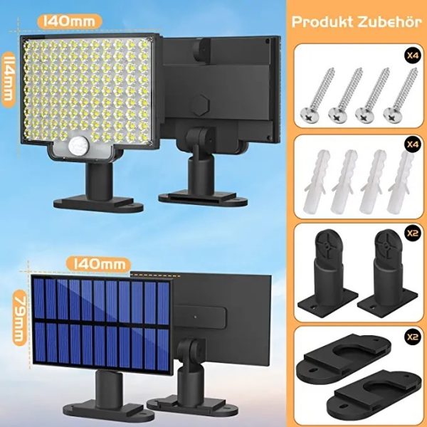 106led Lawn Solar Wall Lamp - Image 5