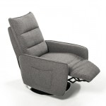 31″ Grey Fabric Modern Recliner Chair