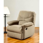 35″ Beige Microfiber Recliner